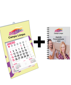 kit 2022 - Folhinha Comercial e Agenda Personalizada